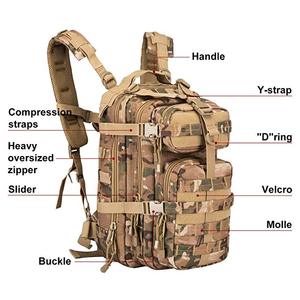 Custom Factory Hunting Trekking Hiking Camouflage Molle Tactical 3p Style <b>Backpack</b> - Product Image 6
