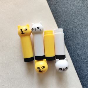 <span class=keywords><strong>P</strong></span>-LAN Lager 100 Stück Gelb weiß rund leer Lippenbalsam Behälter individualisierte Eigenmarke leeres Lippenbalsam Röhren - Product Image 4