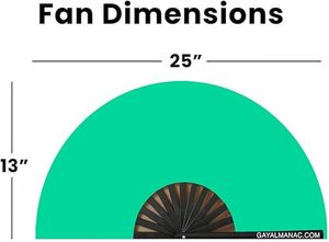 Abanico de Mano Plegable de Bambú Premium de 33 cm (13 Pulgadas), Ruidoso, Personalizado, Estilo Chino, para Baile y Fiestas - Product Image 3