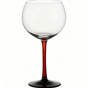 Classic PP Black <b>Bow</b> Tie Crystal Wine Glass-Black Base & Red Stem Luxury Dining for Weddings & Parties - Product Image 1