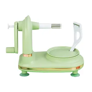 Jtx362 descascador de frutas, cortador de frutas com manivela manual, para uso doméstico, máquina de descascador manual de frutas