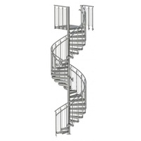 Escalier en colimaçon préfabriqué en bois, couleur personnalisée, maison à deux étages