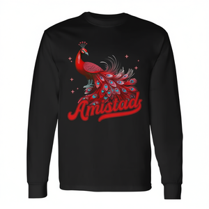 T-shirt a maniche lunghe Amistad Red Peacock, abbigliamento da squadra - Product Image 2