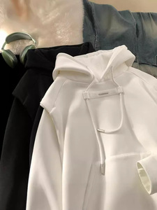Felpa <span class=keywords><strong>con</strong></span> <span class=keywords><strong>Cappuccio</strong></span> in Due Pezzi Stile Americano per Primavera e Autunno, Nuovo Design di Tendenza, Comoda e Ampia - Product Image 3