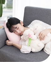 Peluche mouton MINISO Kawaii très vendue, super douce, chaude, blanche, apaisante pour bébé, animaux en peluche pour enfants avec rembourrage en coton PP
