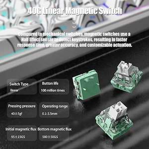 Nuevo <span class=keywords><strong>Teclado</strong></span> Mecánico Inalámbrico para Juegos ATTACK SHARK X65 PRO HE, <span class=keywords><strong>Teclado</strong></span> para Juegos Trimodal con Iluminación RGB - Product Image 4