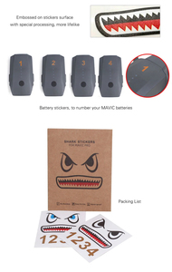   Calcomanía para Dron Mavic <span class=keywords><strong>3</strong></span>/Air 2S/Mini <span class=keywords><strong>2</strong></span>/Mini <span class=keywords><strong>3</strong></span>/SE, Diseño de Tiburón, Adhesivo Decorativo - Product Image 6