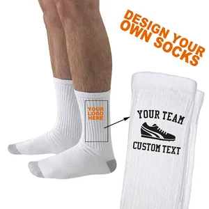 Miễn Phí Thiết Kế & Mock-up Tùy Chỉnh Bóng Rổ Thể Thao Vớ Thiết Kế Riêng Của Bạn Logo Sox Cotton Crew Thể Thao Vớ