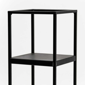 Soporte de flores de varias capas de acero al carbono negro, tipo rectangular, para exhibición y almacenamiento en la sala de estar. - Product Image 2