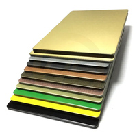Panel Compuesto de Aluminio ACP Alucobond ACM para Revestimiento de Paredes Exteriores, Corte Incluido, GOLD PVDF, Resistente al Fuego, 3mm 4mm