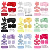 TGYW MU Super 16 Set : Bandeau de lavage imperméable pour le visage, ensemble de pinces à cheveux, bandeau nuage et accessoires pour la tête