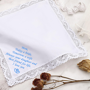 Pañuelos de Encaje Personalizados al por Mayor para Bodas, Pañuelos para la Novia para <span class=keywords><strong>Regalar</strong></span> <span class=keywords><strong>a</strong></span> Mamá, Papá y <span class=keywords><strong>a</strong></span> los Suegros, Regalos con Mensajes de Bendición - Product Image 2