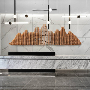 Decoraciones de Pared de Madera Tallada en Mosaico, Adornos Colgantes Suaves para Vestíbulos de Hoteles, Salones de Club, Fondos, Letreros de Pared de Madera - Product Image 5