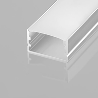Profilé en aluminium LED 6063 T5 en gros avec diffuseur, largeur 25 mm, hauteur 15 mm, pour découpe de profilés LED