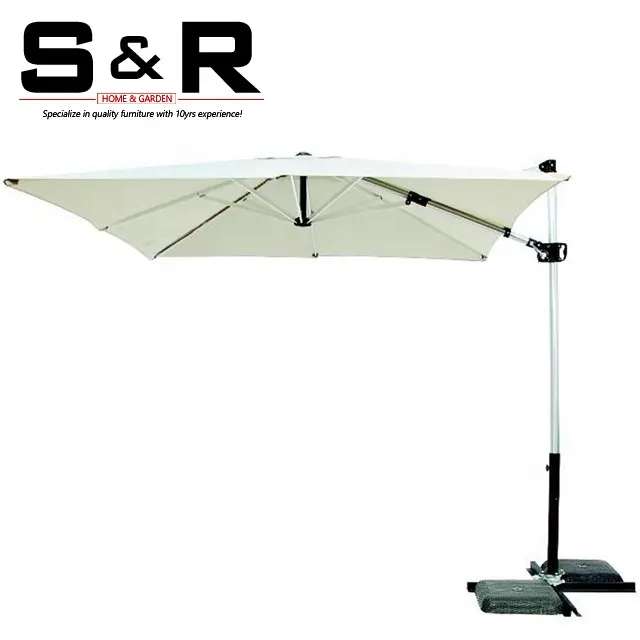 야외 알루미늄 폴 비치 오프셋 우산/3M 로고 SR-U748 정원 안뜰 해변 자동차 우산