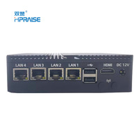 J4125 J1900 Fanless VPN routeur serveur réseau 6 USB 4 LAN Nuc mini ordinateur industriel Support gagne 10