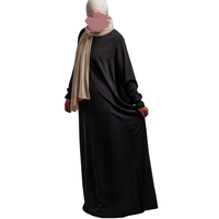 Vente en gros Hijab musulman grande taille femmes longue abaya avec manches mignonnes