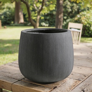 กระถางต้นไม้ทรงกลมขนาดใหญ่ทันสมัย ทำจากซีเมนต์ไฟเบอร์ สำหรับใช้ภายใน/ภายนอกอาคาร ชุดปลูกต้นไม้พร้อมระบบรดน้ำ สำหรับใช้ในบ้าน ขายดี - Product Image 2