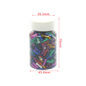 500 Pezzi Terminali per Cavi Bici in Lega, Tappi Colorati in Alluminio Placcato per Cavi Freno e <span class=keywords><strong>Deragliatore</strong></span>, Accessori Decorativi per Biciclette - Product Image 2