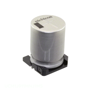 ตัวเก็บประจุแบบยึดพื้นผิวแบบ UCM1J911MNJ1MS 910 uF 20% 63V SMD 910 uF - Product Image 1