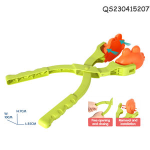 QS personnalisé enfants jeu en plein air 35CM grande taille 3D Animal drôle en plastique boule de neige combat faisant neige Clip estampillé moule jouets - Product Image 5