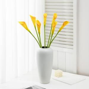 Ramo de Lirios Calla Artificiales Meng Jie, Naranja y Blanco, Poliéster, Miniatura, Decoración Floral para el Hogar - Product Image 2