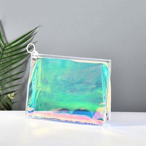 Nouvelle Pochette de Maquillage Transparente en PVC Écologique Personnalisée 2024, Couleur Violet, Imperméable, pour Voyage, Cosmétiques, Cadeau - Product Image 6