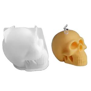 Halloween Style Skull Shape Cake Candle Soap Skull Ice Mold Epoxy Resin Silicone Mold Silicone Molds for Candle Making