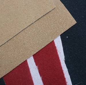 Metallizzato come artificiale PVC legato floccato in pelle di floccaggio scarpe a grana animale floccato in pelle di sughero vegana riciclata - Product Image 6