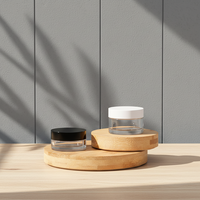 Bocaux en plastique PET vides en gros avec bouchons couronne - Contenants cosmétiques ronds pour sérum de soin de la peau, crème pour les yeux, stockage alimentaire (15 ml)