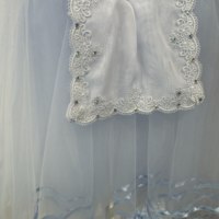 Gaun Tutu Balet Romantis Biru Muda untuk Anak Perempuan, Kostum Balerina Tulle Panjang untuk Pertunjukan & Resital Giselle