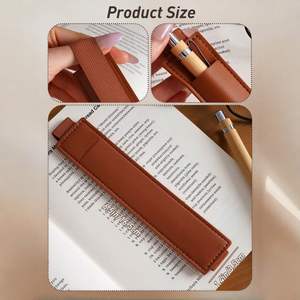 Ensemble de porte-stylo et carnet en similicuir antique gravé avec un nom personnalisé, 2 pièces, design fleur de naissance, cadeau d'affaires - Product Image 5