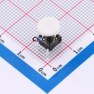 TSA06131-100B332CA-006E Tactile Switch Through hole-4P,6.1x6.1mm Switch Single Pole Single Throw Round Button 1.8N 6.1mm - Product Image 1