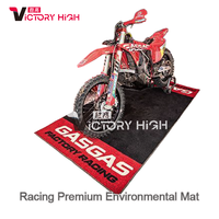 Tapis de présentation pour équipe de course moto, logo personnalisé imprimé, tapis de boxe antidérapant avec base en caoutchouc, tapis de sol en nylon, résistant à l'eau et adapté aux animaux domestiques
