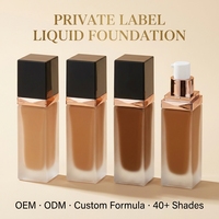 Fond de teint liquide mat professionnel à couvrance totale, imperméable, longue tenue, contrôle du sébum, maquillage liquide pour le visage