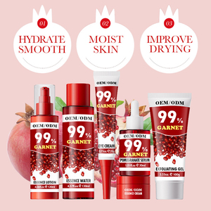 Kit de reparación de cuidado de la piel de Granada roja con etiqueta privada coreana, suero facial para ojos, conjunto de cuidado de la piel antienvejecimiento - Product Image 2