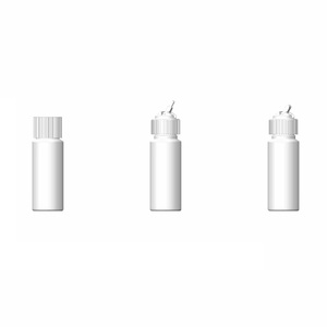 Emballage personnalisé, bouteille en plastique ronde de 250 ml avec bec verseur court et rotatif pour liquide chimique, vide, en HDPE - Product Image 2