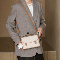 Sac à main en cuir véritable de haute qualité, style simple, type boîte à lunch, pour femmes, fabriqué sur mesure