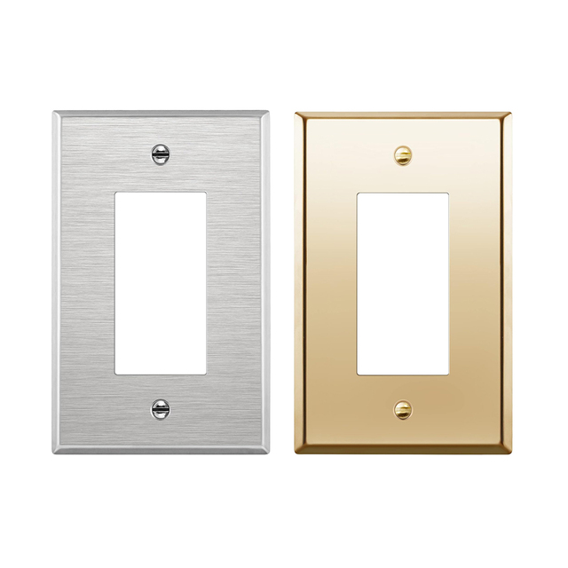Stainless Steel Wall Plate Custom Logo, Decorative Metal Cover Plate OEM ODM, Switch Socket Faceplate