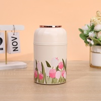 Nouvelle boîte alimentaire isotherme en acier inoxydable imprimée, pot alimentaire portable, thermos, boîte à déjeuner, boîte à soupe avec poignée, couvercle et cuillère