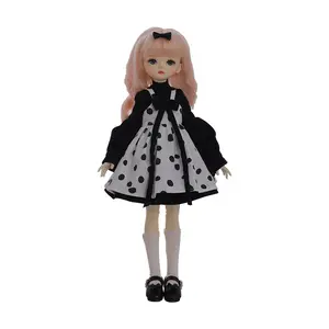 BJD кукла 1/6 Дейли с 1/5 янъян тела классический черно-белый цвет в горошек и подходящая юбка куклы высотой 30 см шарнирная кукла