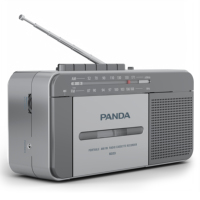 Panda 8223-REPRODUCTOR DE Cassette Boombox Retro accionado por CA o con batería, Radio Estéreo AM/FM con altavoz grande y conector de auriculares