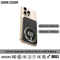 Nouvelle Batterie Externe Portable Li-ion/Semi-Solide 2026 KC PSE CCC 5000mAh 10000mAh avec Affichage LED Personnalisé pour iPhone 17