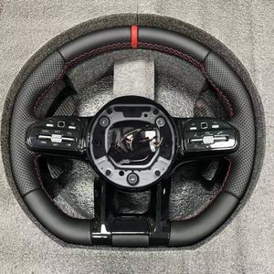 Volante Deportivo de Cuero Personalizado para <span class=keywords><strong>Mercedes</strong></span> <span class=keywords><strong>Benz</strong></span> C63 C43 E53 E63 G63 G500 G55 AMG GT GLE63 W223 W204 W205 W167 W213 - Product Image 5
