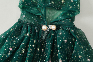Nuovo Mantello in Tulle <span class=keywords><strong>Verde</strong></span> per Bambine per Feste di Natale e Halloween con Cappuccio - Product Image 5