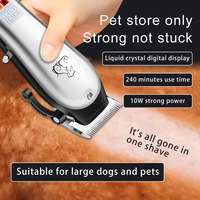 Kit de toilettage professionnel pour animaux de compagnie : tondeuse sans fil avec écran LCD, 4 lames pour le corps ou les pattes, faible bruit, charge rapide USB pour chiens et chats