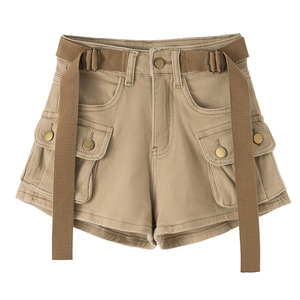 Ropa de trabajo de verano, pantalones cortos de mezclilla para mujer, versiones coreanas, pantalones cortos de baile de cintura alta adelgazantes, tendencia de moda corta y adelgazante - Product Image 5