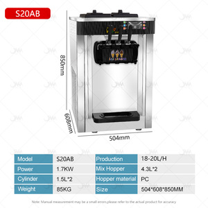 Nhà Máy bán hàng trực tiếp goshen nhà máy QUẢNG CHÂU 2 + 1 Mixer tốt Softy Máy làm kem thương mại Gelato Maker - Product Image 4