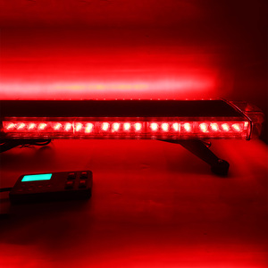 Barre lumineuse LED <span class=keywords><strong>rouge</strong></span> stroboscopique de 147 cm (57 po) sur mesure avec sirène et haut-parleur, chargeur inclus, pour tous les véhicules d'urgence (<span class=keywords><strong>Ecosport</strong></span>) - Product Image 4
