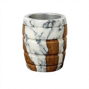 Porta Incienso de Madera con Aspecto de Mármol, Quemador de Incienso Hecho a Mano, Decoración Aromática para Escritorio, Hogar o Templo - Product Image 3